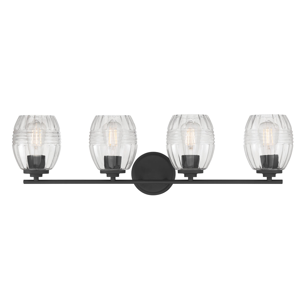 30.5'' Miravelle Matte Black 4 Light Bath Vanity