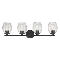 30.5'' Miravelle Matte Black 4 Light Bath Vanity