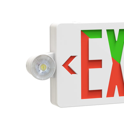 16.75-inch White Exit and Emergency Combo Light