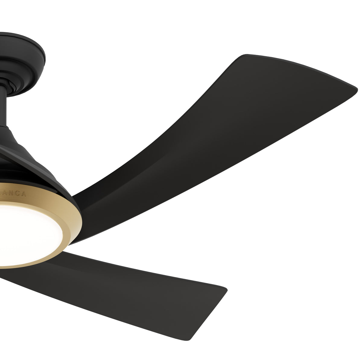 Casablanca 52 inch Vespucci ENERGY STAR® Matte Black Damp Rated Ceiling Fan with LED Light Kit and Wall Control and Handheld Remote