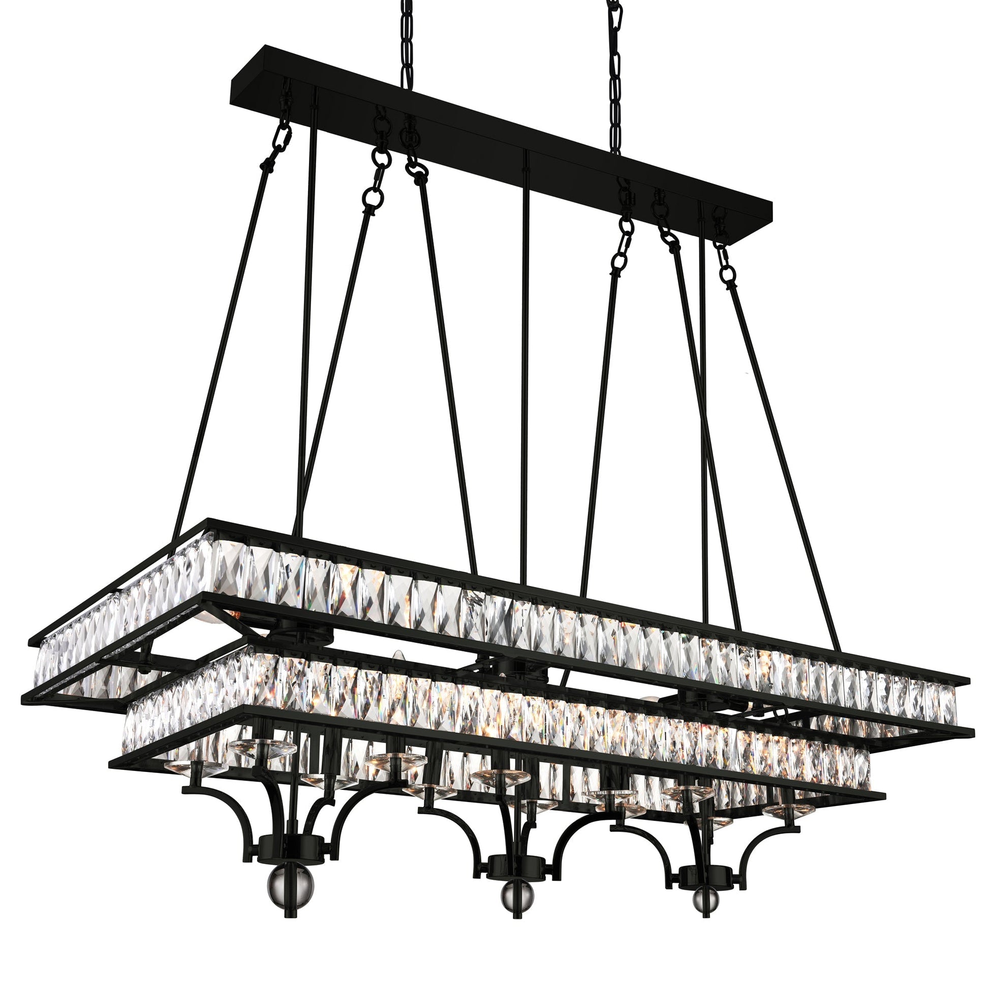 Shalia 20 Light Black Chandelier