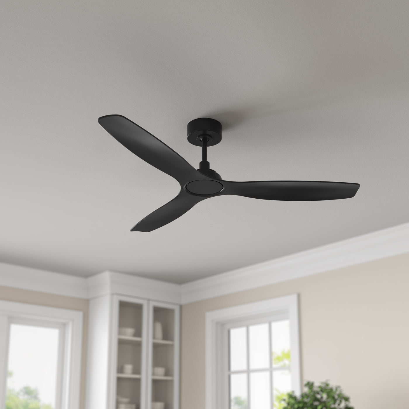Cirova 52'' 3 Blades Matte Black Indoor DC Ceiling Fan With Remote