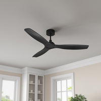 Cirova 52'' 3 Blades Matte Black Indoor DC Ceiling Fan With Remote