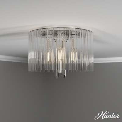 Laurel Ridge 14-inch 4-light Natural Black Iron Flush Mount Ceiling Light