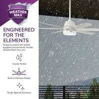 60 inch Skysail ENERGY STAR® Fresh White WeatherMax Indoor / Outdoor Ceiling Fan with LED Light Kit and Wall Control