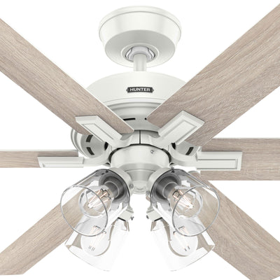 52 inch Fonthill ENERGY STAR® HunterExpress Fresh White Ceiling Fan with LED Light Kit and Handheld Remote
