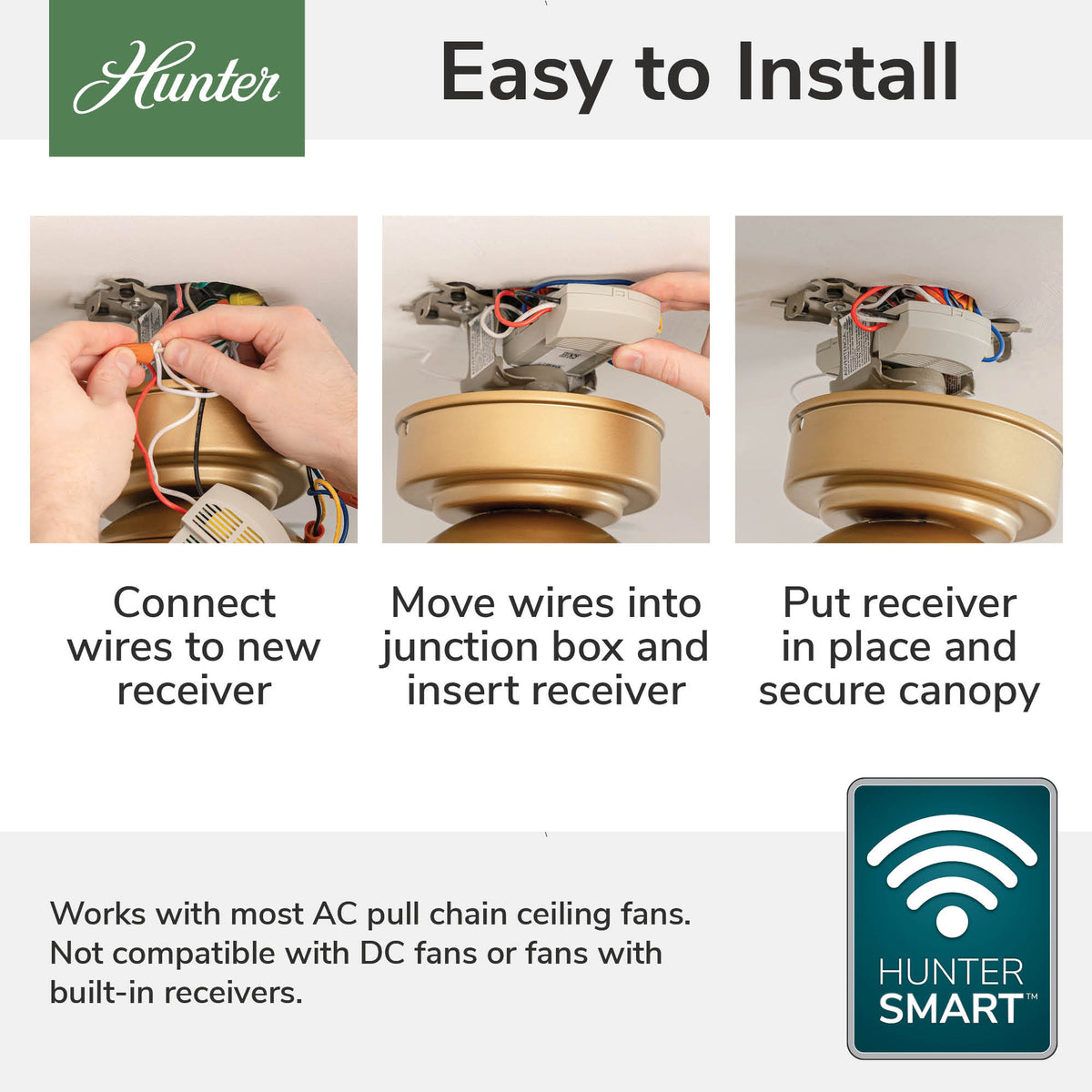 Hunter SMART Smart Fan Upgrade Kit with Remote Control