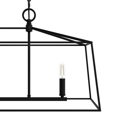 Fair Oaks 40-inch 4-light Matte Black Linear Chandelier