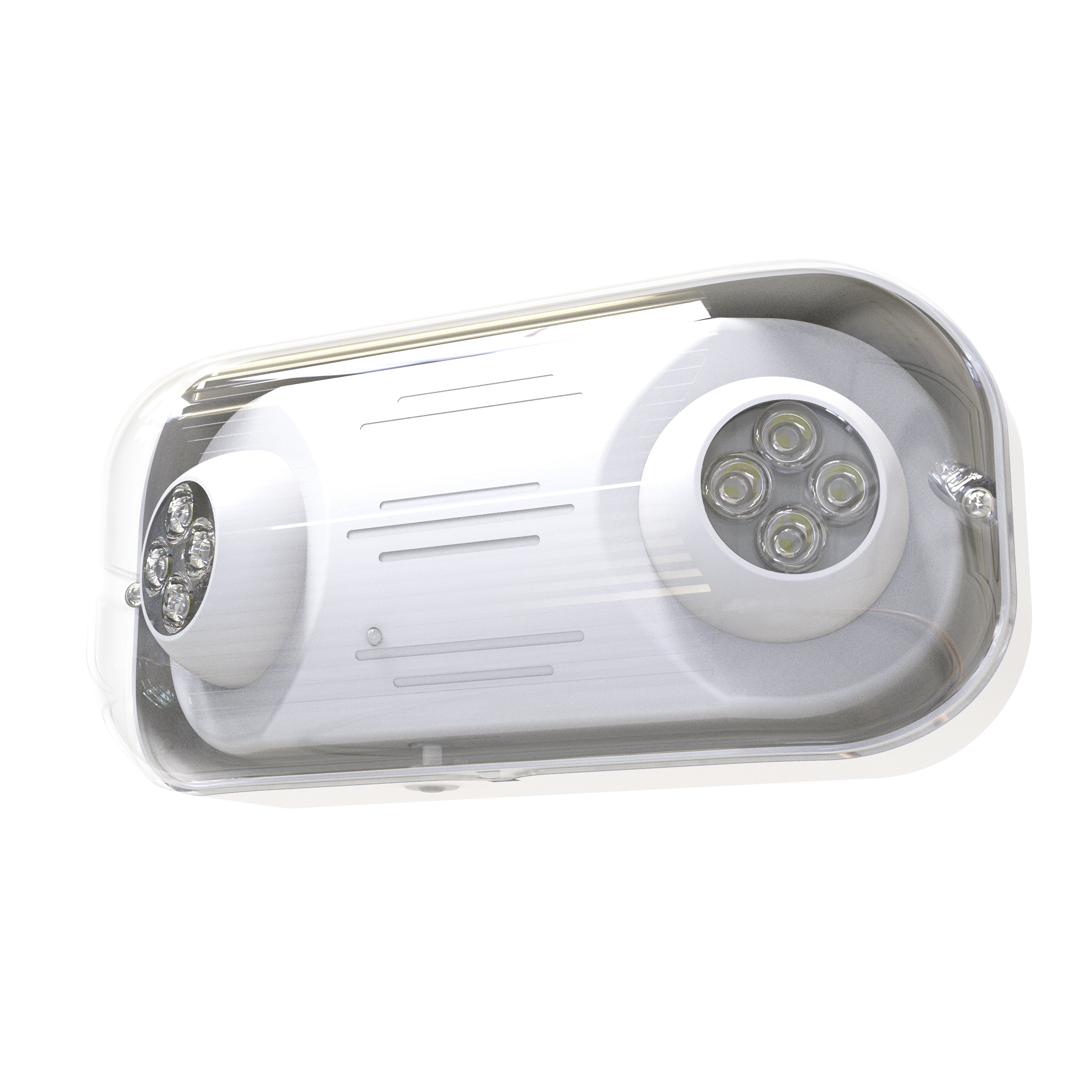 12-inch White Outdoor Emergency Light