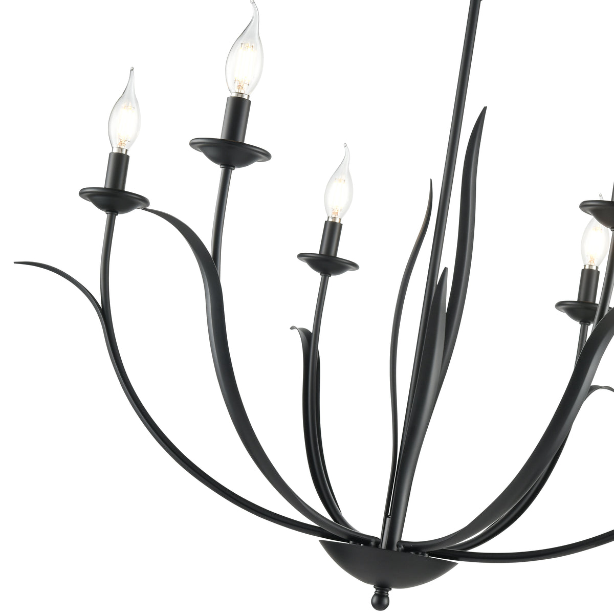26.5'' Charlize Matte Black 6 Light Chandelier
