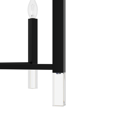 Sunjai 30-inch 6-light Matte Black Chandelier