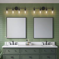 31'' Ashford Matte Black 4 Light Bath Vanity