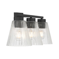 22.75'' Riville Matte Black 3 Light Bath Vanity