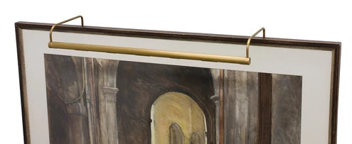 16-inch Slim-Line Weathered Brass Plug-In Picture Light