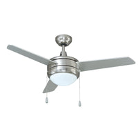 44 Inch Contempo II AC Brushed Nickel Indoor Ceiling Fan 3-Blade Reversible