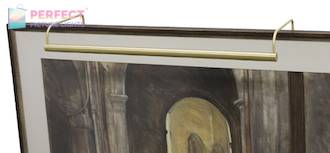 84-inch Slim-Line Satin Brass Plug-In Picture Light