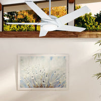 Casablanca 54 inch Stealth Snow White Ceiling Fan with LED Light Kit and Handheld Remote