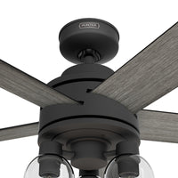52 inch Lochemeade Matte Black Ceiling Fan with LED Light Kit and Handheld Remote