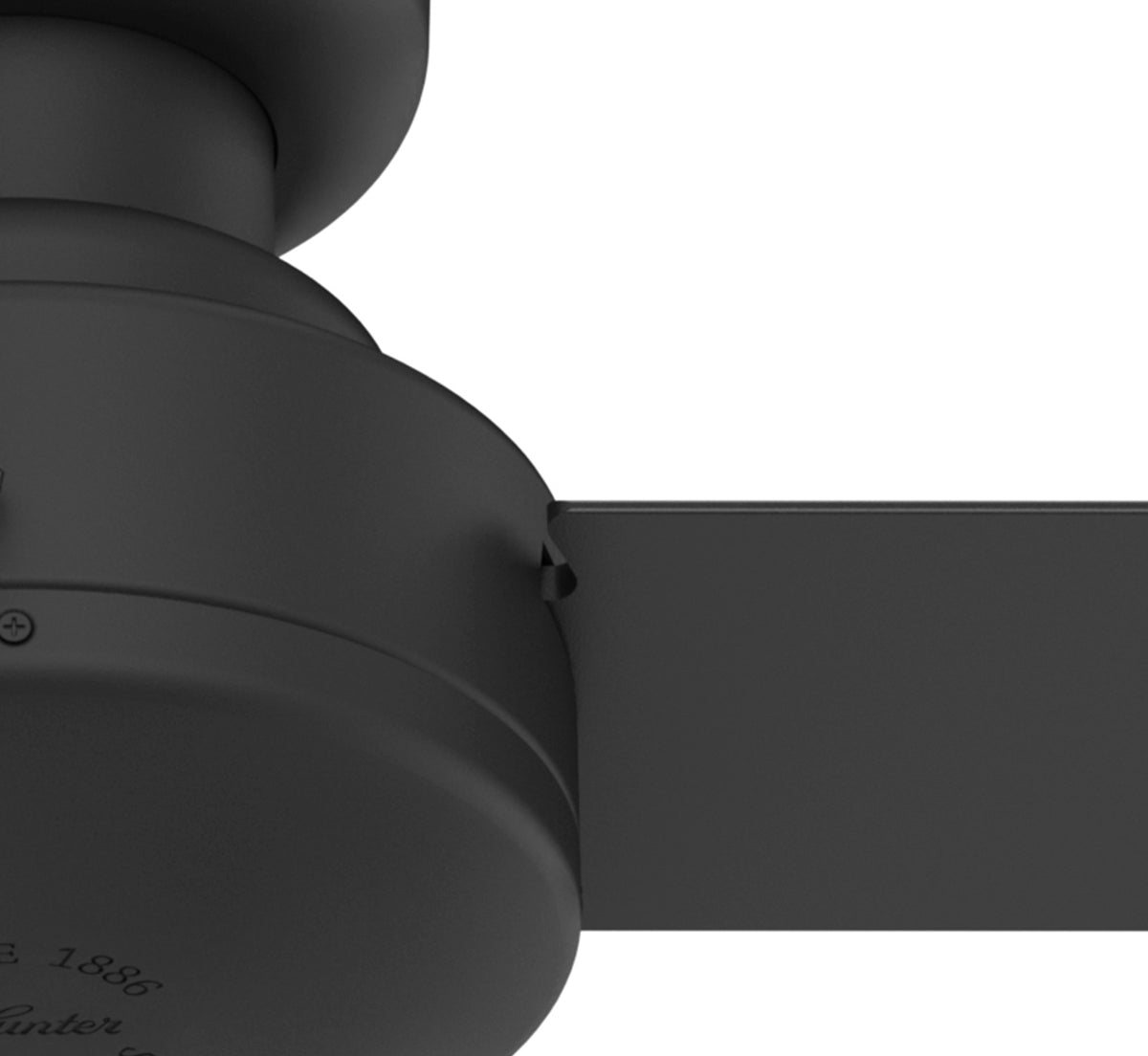 52 inch Presto Matte Black Low Profile Ceiling Fan and Wall Control