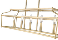 10.75'' Nellita Vintage Brass 5 Light Linear Chandelier