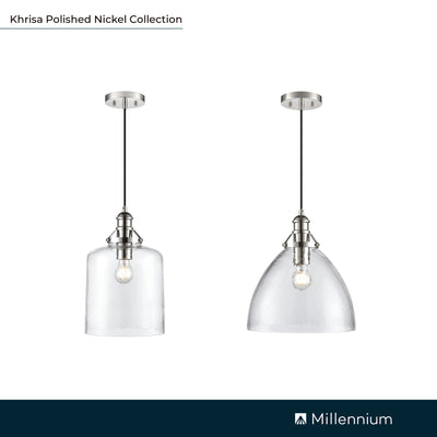 14.5'' Khrisa Polished Nickel 1 Light Pendant