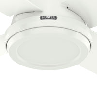 44 inch Dempsey Fresh White Low Profile Ceiling Fan and Handheld Remote