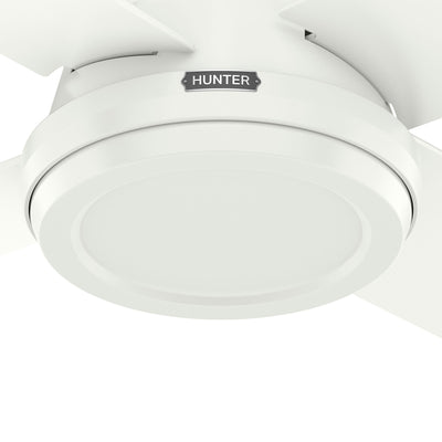 44 inch Dempsey Fresh White Low Profile Ceiling Fan and Handheld Remote