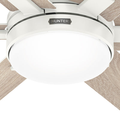 52 inch Georgetown ENERGY STAR® HunterExpress Fresh White Ceiling Fan with LED Light Kit and Handheld Remote