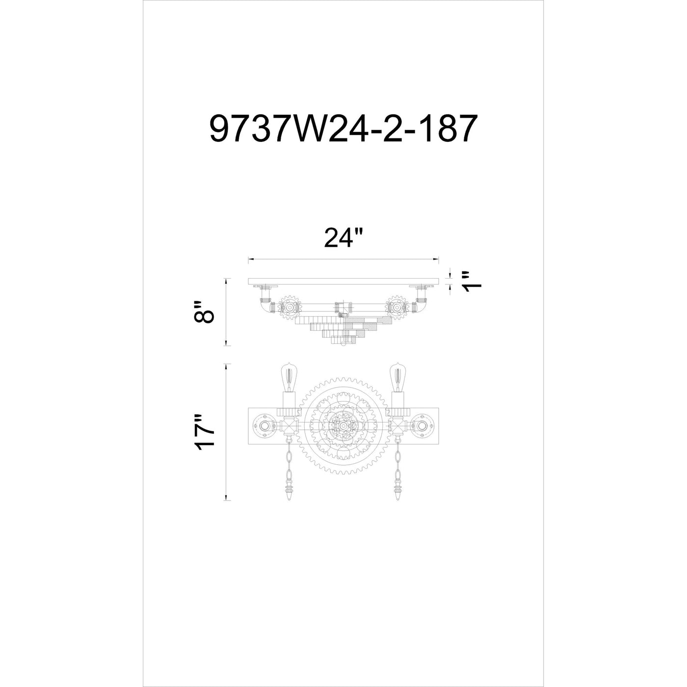Soto 2 Light Gray Wall Sconce