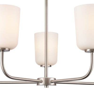 11'' Laphia Brushed Nickel 5 Light Chandelier