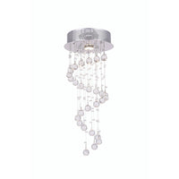 Spiral 1 Light Chrome Chandelier