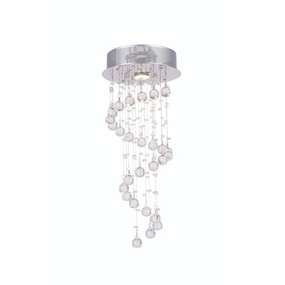 Spiral 1 Light Chrome Chandelier