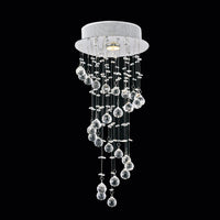 Spiral 1 Light Chrome Chandelier