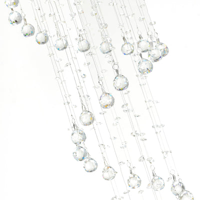 Spiral 5 Light Chrome Chandelier