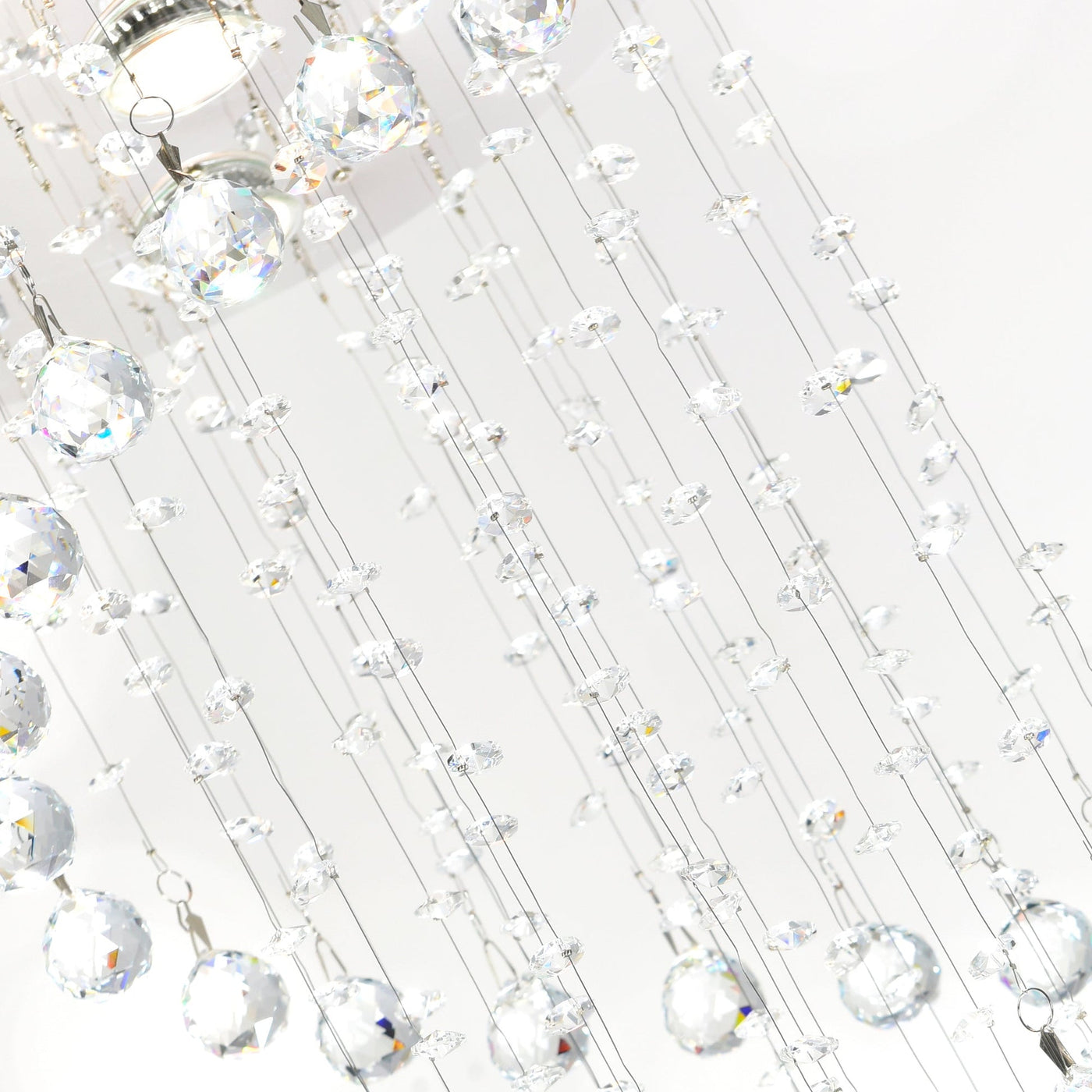 Spiral 5 Light Chrome Chandelier