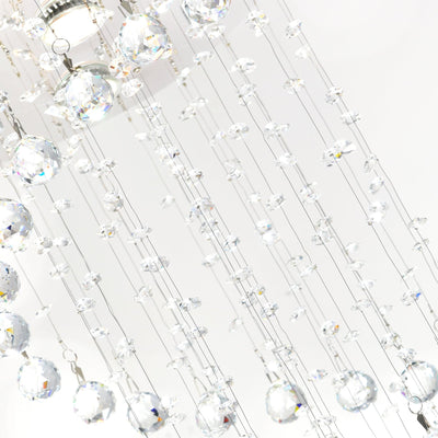 Spiral 5 Light Chrome Chandelier