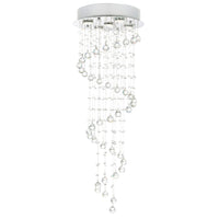 Spiral 5 Light Chrome Chandelier