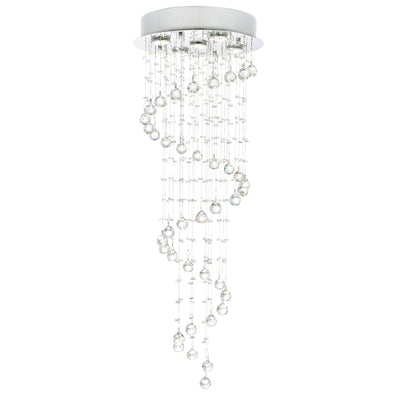 Spiral 5 Light Chrome Chandelier