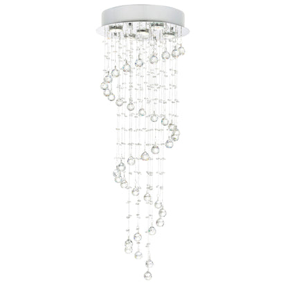 Spiral 5 Light Chrome Chandelier