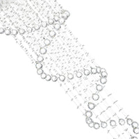 Spiral 6 Light Chrome Chandelier with Crystal Accents