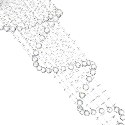Spiral 6 Light Chrome Chandelier with Crystal Accents