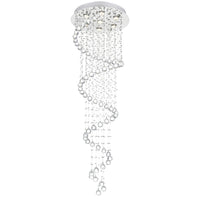 Spiral 7 Light Chrome Chandelier Flush Mount