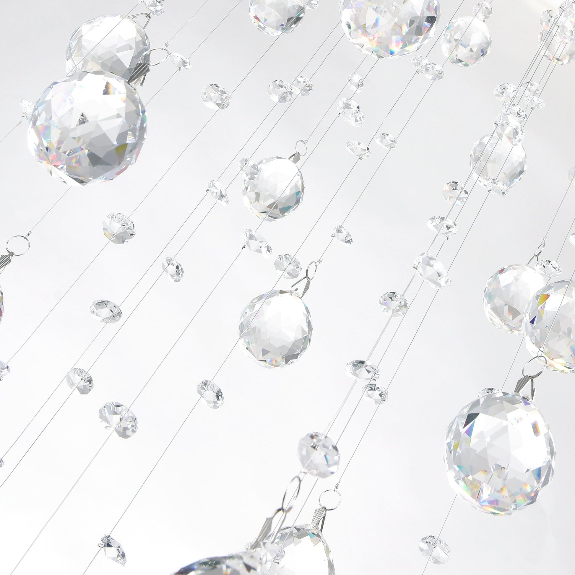 Spiral 7 Light Chrome Chandelier Flush Mount