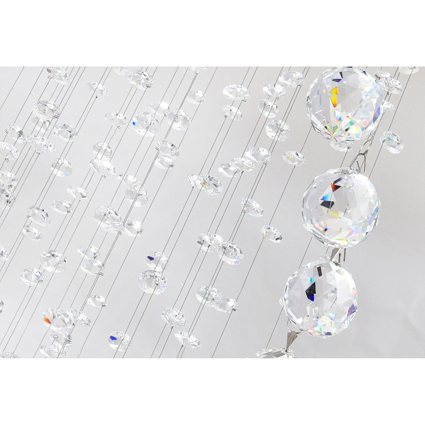 Spiral 8 Light Chrome Chandelier