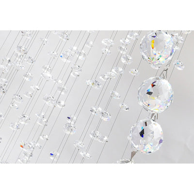 Spiral 8 Light Chrome Chandelier