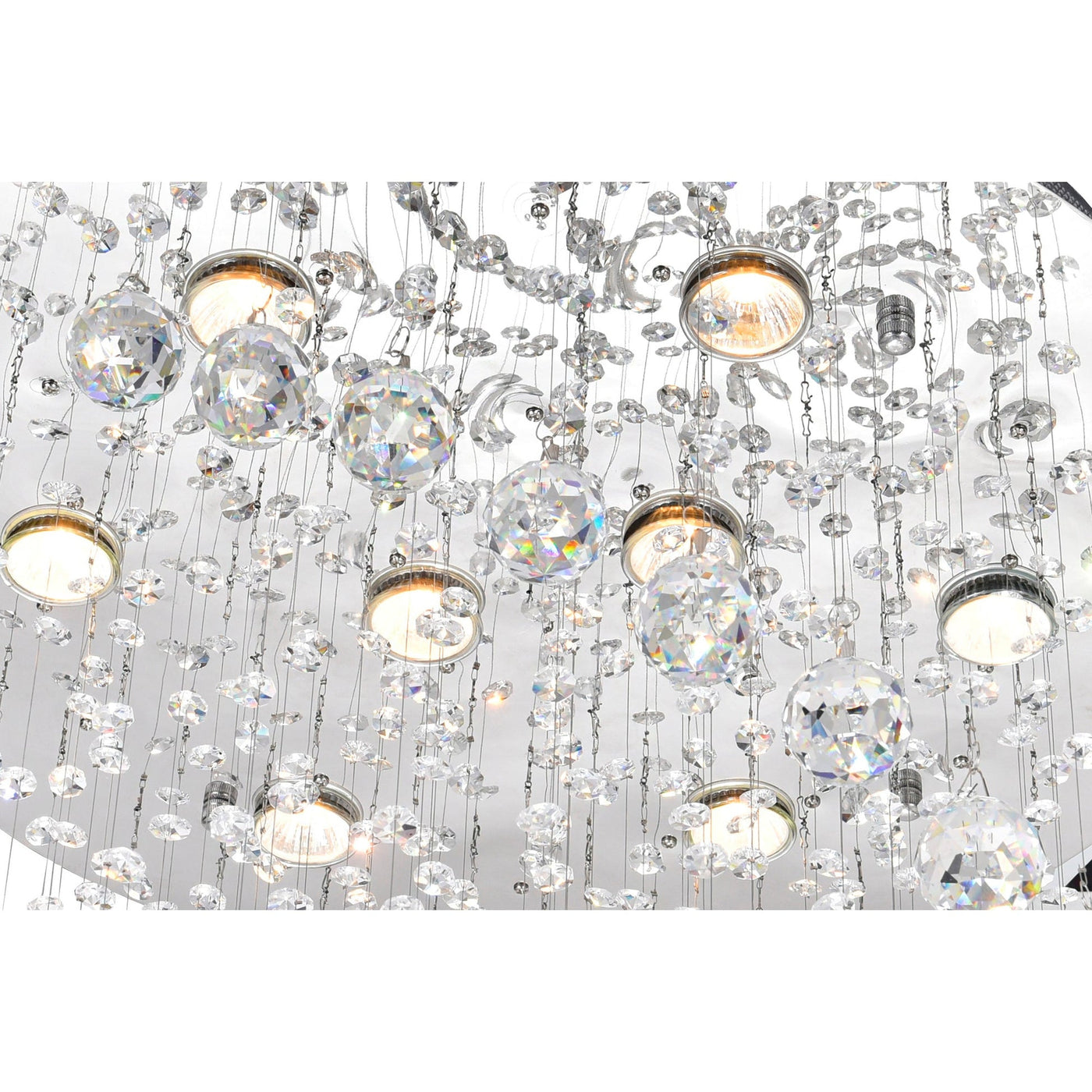 Spiral 8 Light Chrome Chandelier