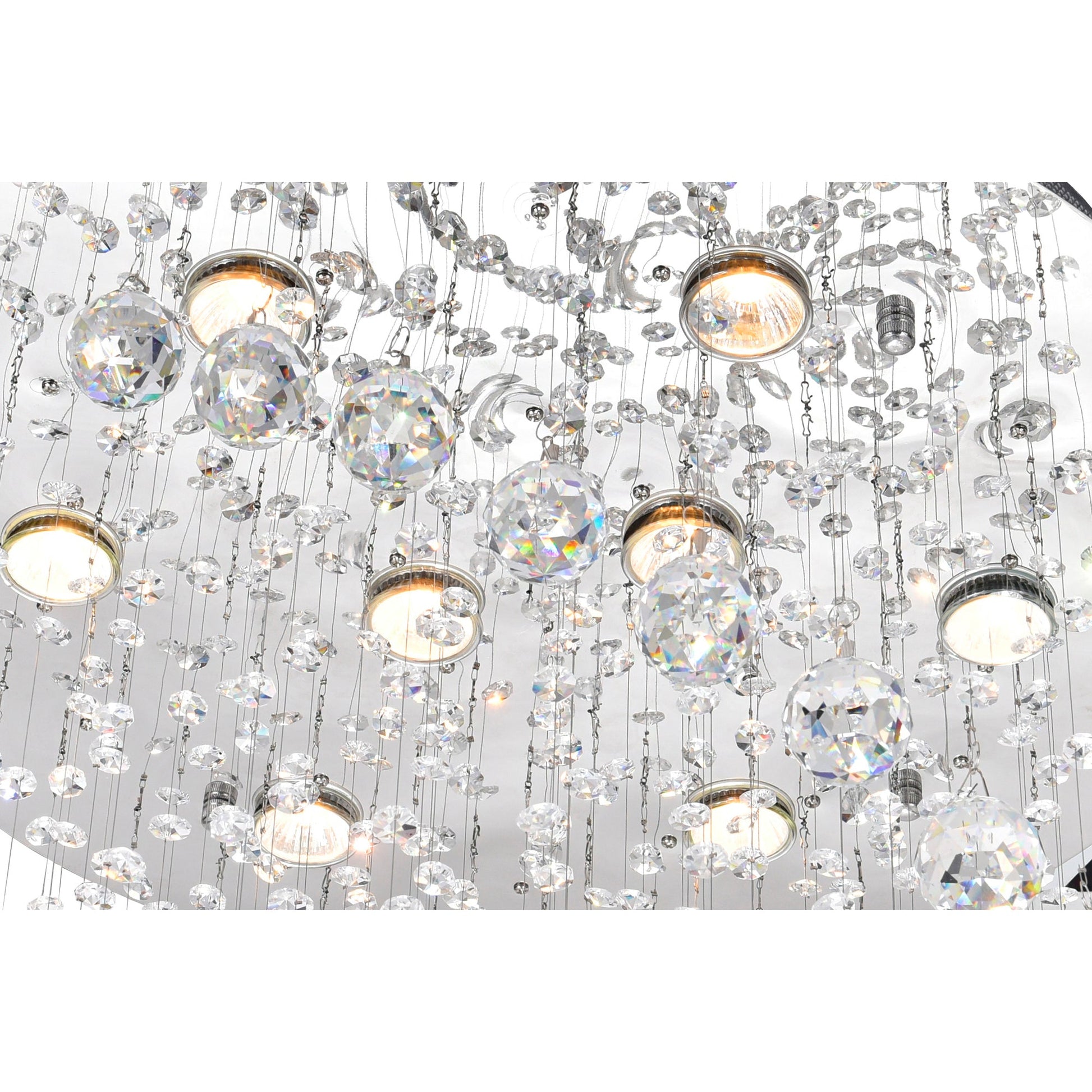 Spiral 8 Light Chrome Chandelier