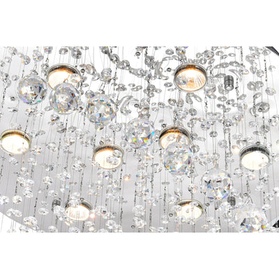 Spiral 8 Light Chrome Chandelier