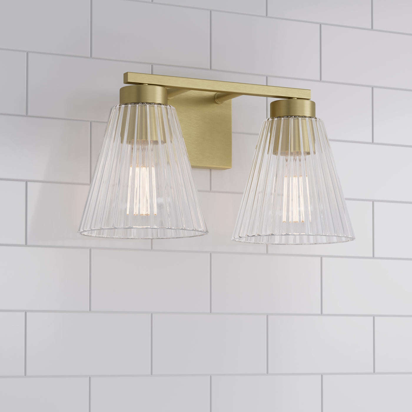 13.75'' Riville Vintage Brass 2 Light Bath Vanity
