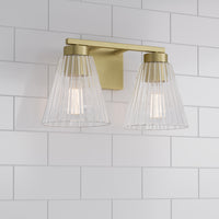 13.75'' Riville Vintage Brass 2 Light Bath Vanity